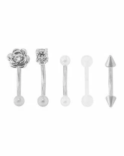 Best reviews of 👏 Multi-Pack CZ Rose Curved Barbells 5 Pack - 16 Gauge 🎉 -Playboy Shop 03949054 b