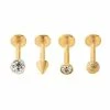 Best Sale β Multi-Pack Pave CZ Goldplated Labret Lip Rings 4 Pack - 16 Gauge βοΈ 1 Best Sale β Multi-Pack Pave CZ Goldplated Labret Lip Rings 4 Pack - 16 Gauge βοΈ -Playboy Shop 03949104 a