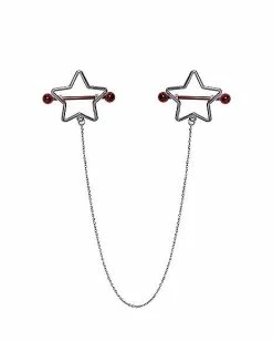 Budget 🌟 Star Chain Nipple Shields - 14 Gauge 🧨