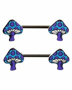 Best Sale βοΈ Mushroom Nipple Barbells - 14 Gauge π