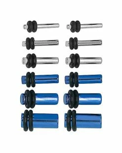 Promo ✨ Multi-Pack Blue and Silvertone Stretching Plug Kit - 6 Pair 🧨
