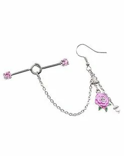 Best deal π₯° CZ Pink Industrial Barbell Chain Dangle Earrings - 14 Gauge β 8 Best deal π₯° CZ Pink Industrial Barbell Chain Dangle Earrings - 14 Gauge β -Playboy Shop 03951050 c