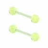 Cheap 😀 Glow in the Dark Bioflex Acrylic Nipple Barbells - 14 Gauge 😍 -Playboy Shop 03951688