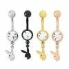 New π Multi-Pack CZ Playboy Assorted Dangle Belly Rings 4 Pack - 14 Gauge π 1 New π Multi-Pack CZ Playboy Assorted Dangle Belly Rings 4 Pack - 14 Gauge π -Playboy Shop 03953700 a