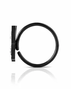 Buy 🔥 CZ Black Playboy Bunny Hoop Nose Ring - 20 Gauge 🛒 -Playboy Shop 03953825 c