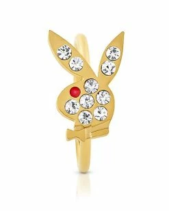 Discount βοΈ CZ Goldtone Playboy Bunny Hoop Nose Ring - 20 Gauge π 6 Discount βοΈ CZ Goldtone Playboy Bunny Hoop Nose Ring - 20 Gauge π -Playboy Shop 03953833 b