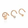 Best Pirce β Multi-Pack Rose Gold Playboy Bunny Screw Nose Rings 3 Pack - 20 Gauge 𧨠1 Best Pirce β Multi-Pack Rose Gold Playboy Bunny Screw Nose Rings 3 Pack - 20 Gauge 𧨠-Playboy Shop 03953916 a