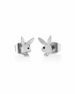 Cheap 🔔 Multi-Pack CZ Pink Playboy Bunny Heart Stud Earrings 3 Pack - 20 Gauge 🧨 -Playboy Shop 03957743 b
