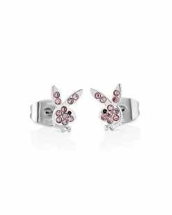 Cheap 🔔 Multi-Pack CZ Pink Playboy Bunny Heart Stud Earrings 3 Pack - 20 Gauge 🧨 -Playboy Shop 03957743 c