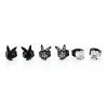 Cheapest ⭐ Multi-Pack Playboy Bunny Black CZ Stud Earrings 3 Pack - 20 Gauge 🧨 -Playboy Shop 03957750 a