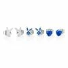 Top 10 😀 Multi-Pack CZ Blue Playboy Bunny Heart Stud Earrings 3 Pack - 20 Gauge 🌟 -Playboy Shop 03957784 a