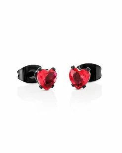 Hot Sale 🎉 Multi-Pack CZ Red Playboy Bunny Heart Stud Earrings 3 Pack - 20 Gauge ✔️ -Playboy Shop 03957792 c