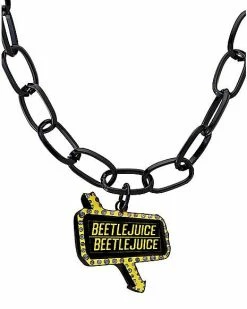 Discount 👏 Beetlejuice Sign Chain Choker Necklace 👏