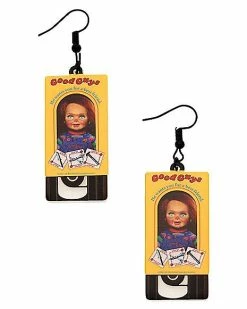 Best deal 👏 VHS Tape Good Guys Chucky Dangle Earrings ✔️