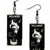 Cheapest ❤️ VHS Tape Michael Myers Dangle Earrings - 🦇 Halloween 🎉 -Playboy Shop 03959533 a