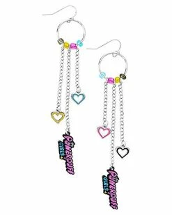 Best reviews of 🌟 Powerpuff 👧 Girls Logo Hoop Chain Dangle Earrings ⭐