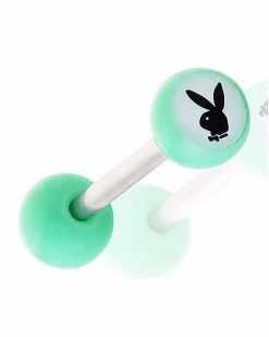 Promo ⭐ Multi-Pack Assorted Color Playboy Bunny Barbells 5 Pack - 14 Gauge 🤩 -Playboy Shop 03969037 f
