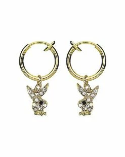 Buy ⭐ CZ Goldplated Playboy Fake Dangle Earrings ✨