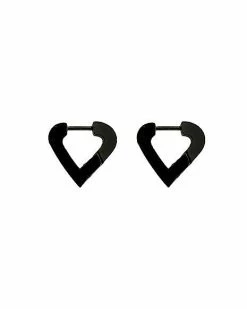 Wholesale ❤️ Black Triangle Huggie Hoop Earrings - 18 Gauge. 🥰
