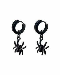 Hot Sale ⭐ Spider Hoop Huggie Dangle Earrings - 18 Gauge 😀 -Playboy Shop 03976495 b