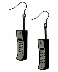 Flash Sale ❤️ Black Retro Cell Phone Dangle Earrings - 18 Gauge 🔥