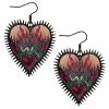 Coupon 🌟 Baphomet Flaming Heart Dangle Earrings - 18 Gauge 🔔 -Playboy Shop 03976875 a