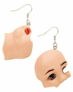 Outlet 👏 Broken Doll Face Dangle Earrings - 18 Gauge ❤️