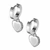 Flash Sale 🎁 Heart Pendant Dangle Huggie Hoop Earrings - 20 Gauge 💯 -Playboy Shop 03976990 a
