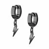 Best Sale 🎁 Lightning Bolt Pendant Dangle Huggie Hoop Earrings - 20 Gauge 😉 -Playboy Shop 03977014 a