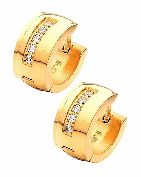 Best reviews of 𧨠CZ Gold Plated Huggie Earrings - 18 Gauge β€οΈ 3 Best reviews of 𧨠CZ Gold Plated Huggie Earrings - 18 Gauge β€οΈ