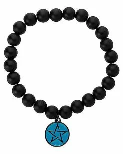 Coupon ⌛ Onyx Pentagram Charm Bracelet 😀