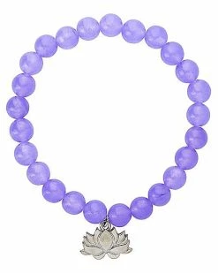Top 10 🔥 Amethyst Stone Lotus Charm Bracelet 😉