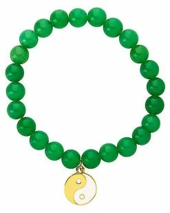 Best Pirce 🎁 Jade Stone Ying Yang Charm Bracelet 😉
