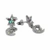 Cheap 🎁 CZ Star and Moon Pendant Dangle Earrings - 20 Gauge 🛒 -Playboy Shop 03977204 a