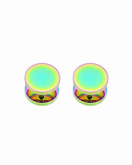 Best Pirce π Round Oil Slick Fake Plugs - 18 Gauge π₯ 4 Best Pirce π Round Oil Slick Fake Plugs - 18 Gauge π₯ - Image 2