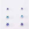 Outlet 😉 Multi-Pack Round CZ Blue Stud Earrings 3 Pair - 20 Gauge ⭐ -Playboy Shop 03978277 a