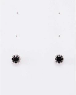 Best Sale 🧨 CZ Bezel Titanium Stud Earrings - 20 Gauge 🛒