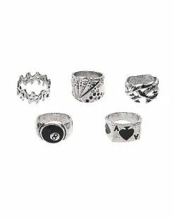 Coupon 💯 Multi-Pack 8 Ball and Ace Rings - 5 Pack ✨ 5 Coupon 💯 Multi-Pack 8 Ball and Ace Rings - 5 Pack ✨ -Playboy Shop 03978376 a