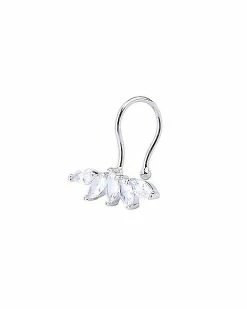 Outlet 🧨 CZ Teardrop Cluster Fake Lip Ring 🔔