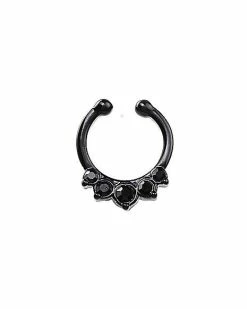 Promo π Black CZ Fake Septum Ring π₯