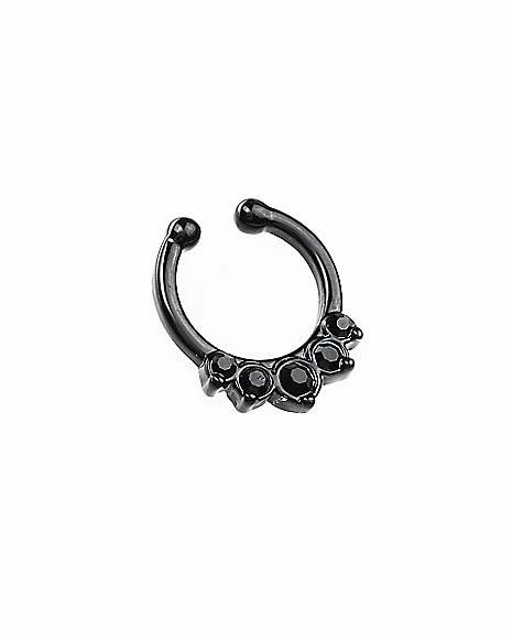 Promo π Black CZ Fake Septum Ring π₯ 4 Promo π Black CZ Fake Septum Ring π₯ - Image 2