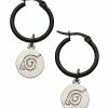 Promo ✨ Hidden Leaf Village Dangle Hoop Earrings - Naruto Shippuden 🥰 -Playboy Shop 03980125 a