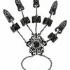 Discount 😀 Black CZ Gothic Hand Armor 🌟 -Playboy Shop 03980182 a