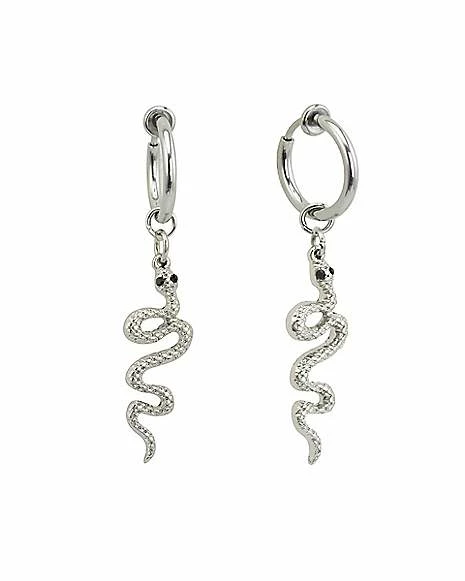 Brand new β€οΈ Fake Snake Hoop Dangle Earrings π 4 Brand new β€οΈ Fake Snake Hoop Dangle Earrings π - Image 2