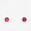 Coupon 😍 CZ Garnet Birthstone Stud Earrings - 20 Gauge 🥰 -Playboy Shop 03980653 a