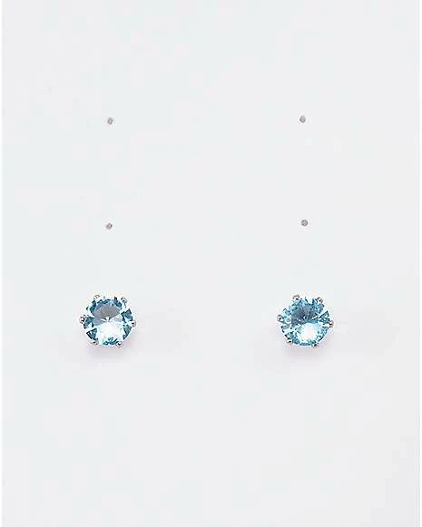 Hot Sale π Aquamarine Semi-Precious March Birthstone Stud Earrings π 3 Hot Sale π Aquamarine Semi-Precious March Birthstone Stud Earrings π