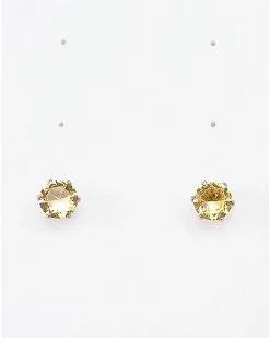 Hot Sale 👏 Citrine Semi-Precious November Birthstone Stud Earrings 🎁