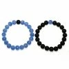 Cheap 👍 Black and Light Blue Long Distance Beaded Bracelets - 2 Pack ⭐ -Playboy Shop 03980802 a