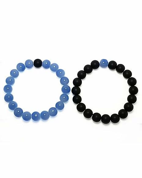 Cheap π Black and Light Blue Long Distance Beaded Bracelets - 2 Pack β 3 Cheap π Black and Light Blue Long Distance Beaded Bracelets - 2 Pack β