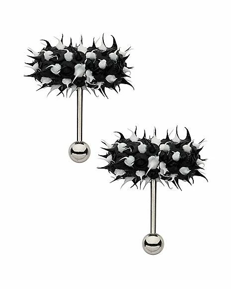 Budget π Black and White Koosh Vibrating Barbell - 14 Gauge π₯ 3 Budget π Black and White Koosh Vibrating Barbell - 14 Gauge π₯